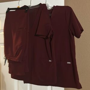 Lot of  burgundy Figs scrubs